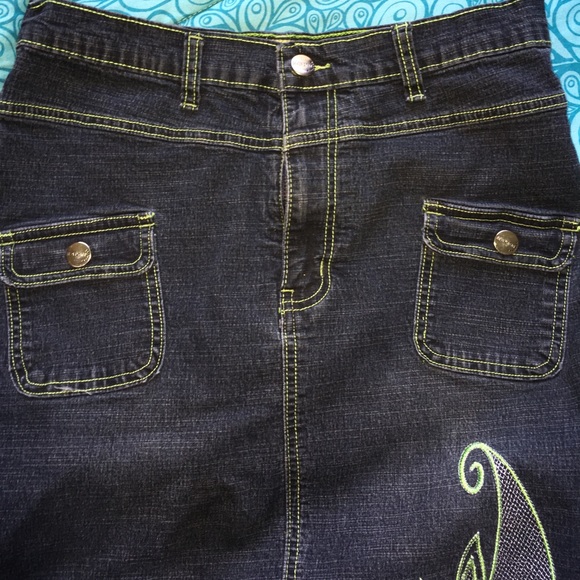 πHP!π Vintage Seven Star Fishtail Jean Skirt - Picture 4 of 8